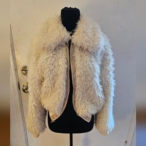 Reformation Cream Teddy Jacket